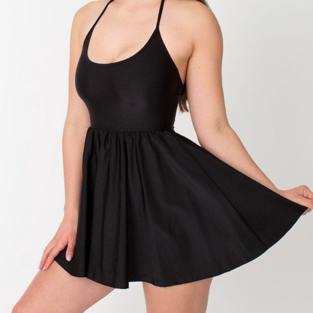 American apparel black skater dress